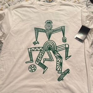 SB Nike White T-Shirt with Green Graphic